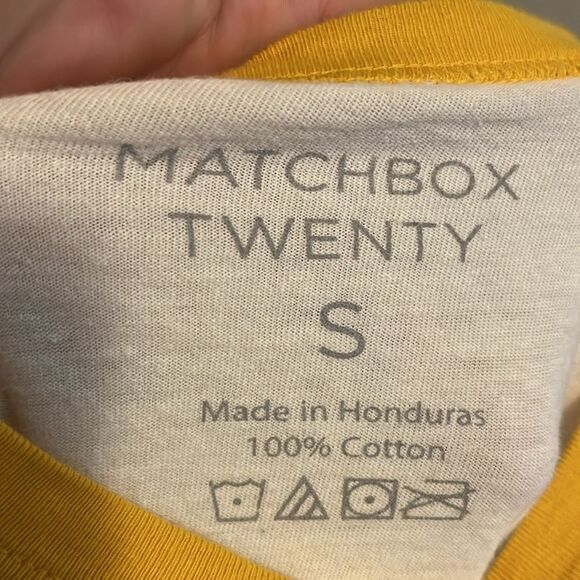 Matchbox Twenty Band Where The Light Goes White Yellow Graphic Raglan Shirt - Picture 7 of 7